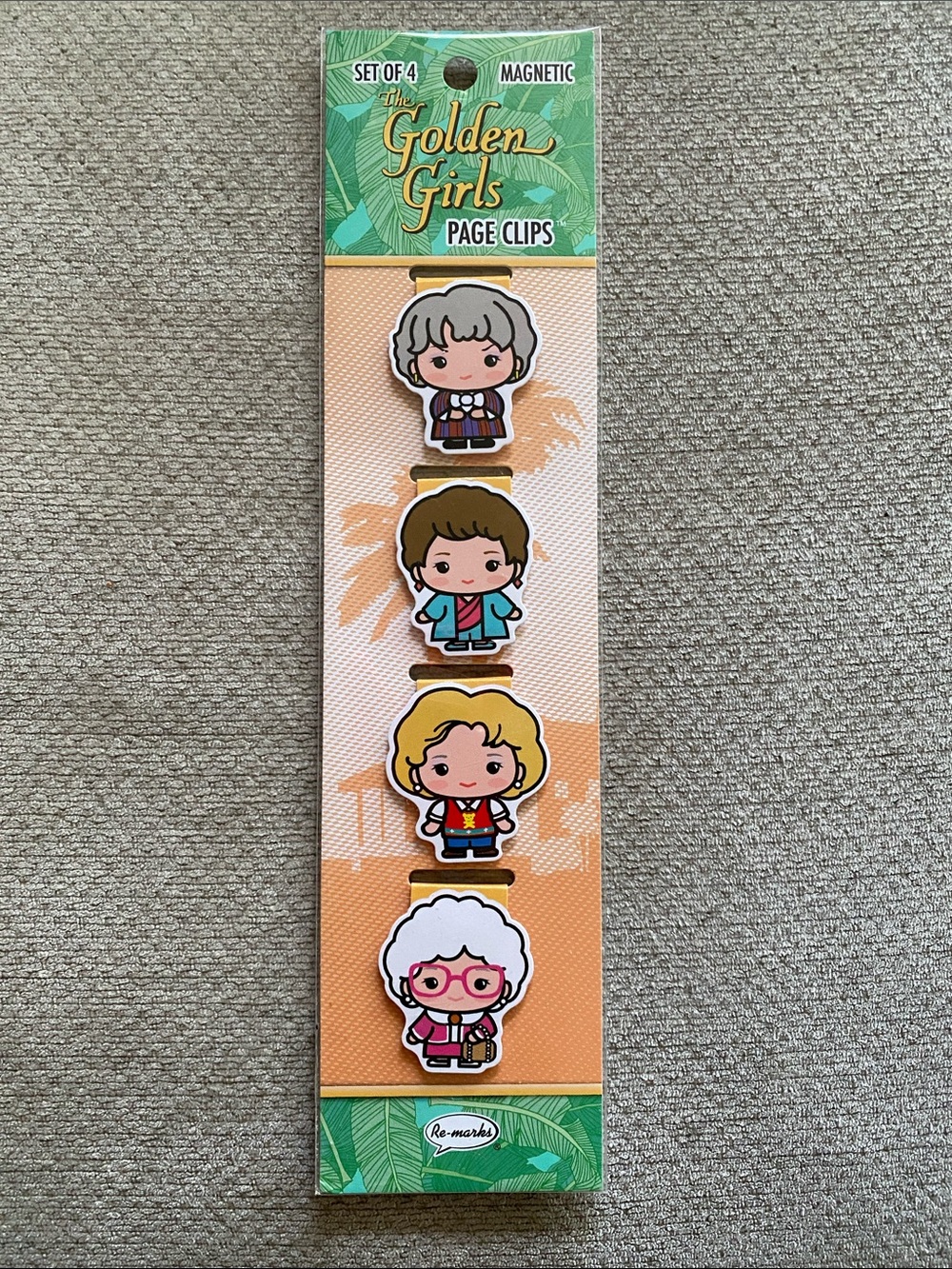 Golden Girls Character Magnetic Page Clips - Set of 4